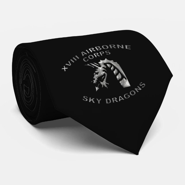 Cravate XVIIIe Corps aéroporté "Sky Dragons" (Roulé)