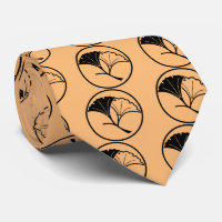 Yin and yang ginkgo leaves dans threadlike ring