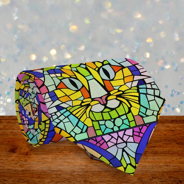 Cravate Zany Chat dans de nombreuses couleurs - Mosaïque a (Créateur téléchargé)