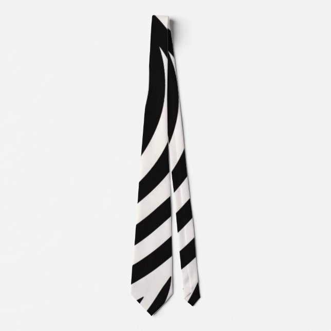 Cravate Zebra Stripes Impression moderne (Devant)