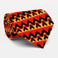 Zigzag Stripe rouge Motif d'or noir
