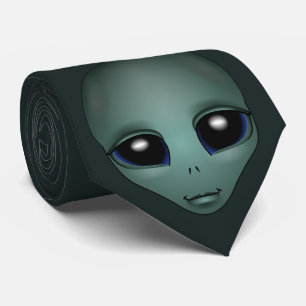 Cravates Aliens Cadeaux Gris Alien Necktie Alien K