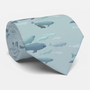 Cravates de baleine de beluga et cravates de faune