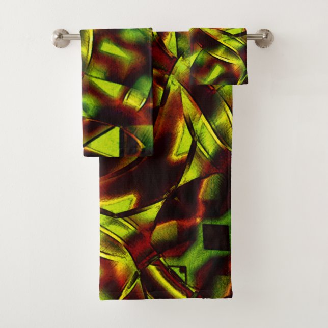 Cravates déformés de rubans verts brûlés (En situation)