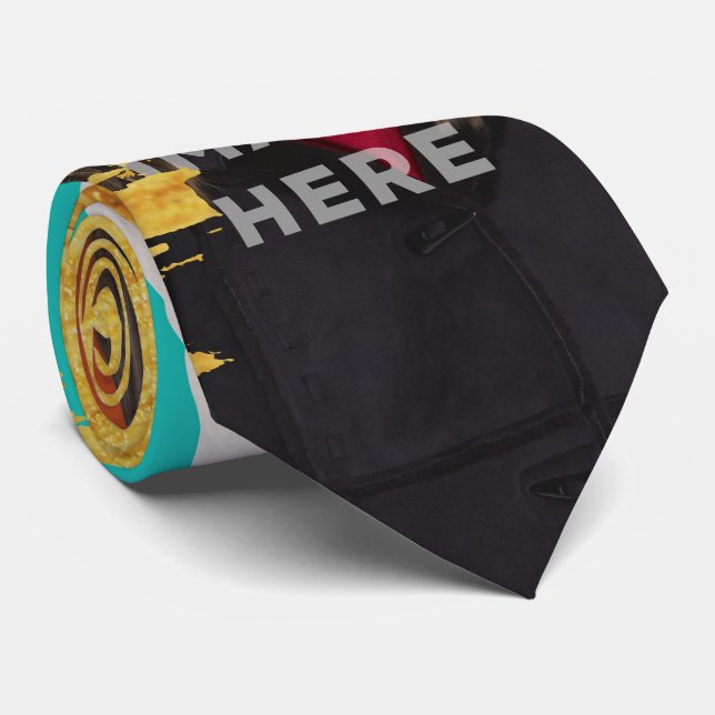 Cravates drôles de photo faite sur commande de (Roulé)