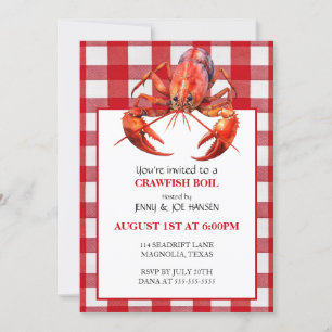 Crawfish Boil Fruits de mer Invitation de fête d'é