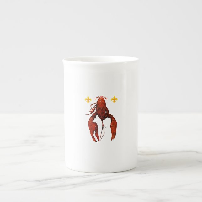 Crawfish Bone China Mug (Devant)