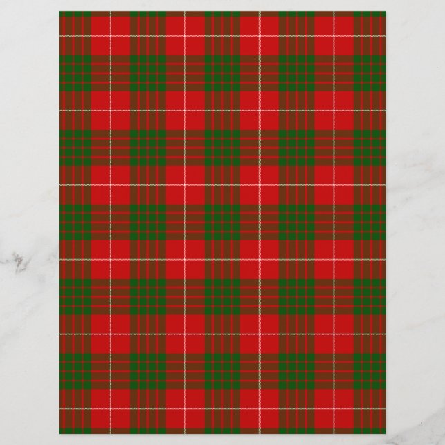 Crawford tartan rouge vert plaid (Devant)