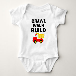 CRAWL WALK BUILD mignon body pour bébé constructeu