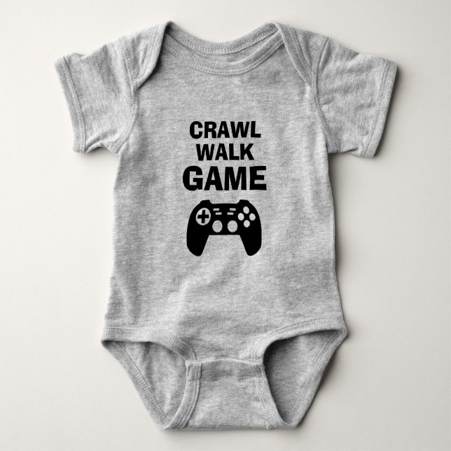 CRAWL WALK GAME amusant body pour bébé futur joueu (Devant)