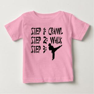 Crawl Walk Karate T-shirt de la petite fille