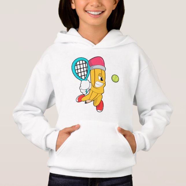 Crayon au tennis avec raquette de tennis (Devant)