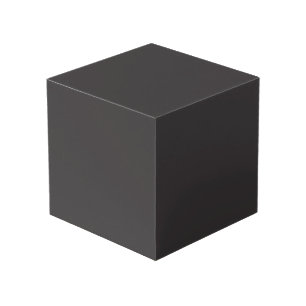 Crayon Color Black Cube Box