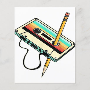Crayon de cassette audio 80s Lancer Rétro Vintage