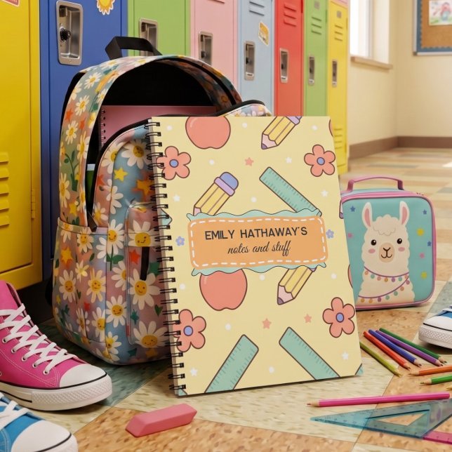 Crayon Règle Cahier Scolaire Motif  (Créateur téléchargé)