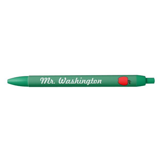 Crayon vert Tableau noir Stylo pomme de professeur (Devant)