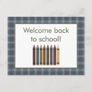 Crayons Bienvenue Retour à l'école Carte postale
