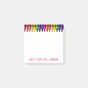 Crayons colorés Watercolor Post-it Notes