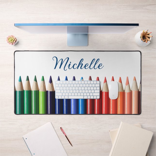 Crayons de couleur avec nom (Bureau 1)