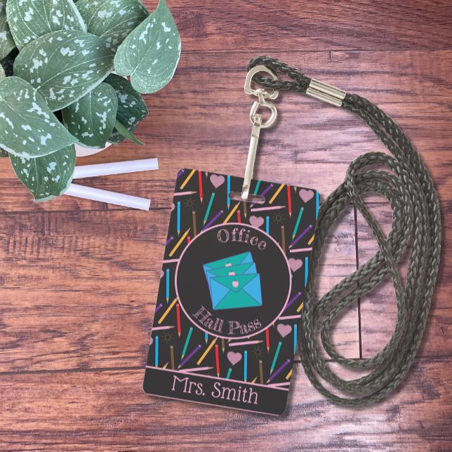 Crayons de couleur éparpillés | Badge de laissez-p (Créateur téléchargé)