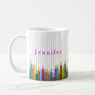 Crayons de couleur personnalisés Mug Retour à l'éc