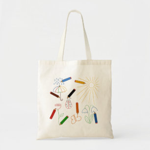 Crayons Dessinant les grandes lignes du Sac fourre