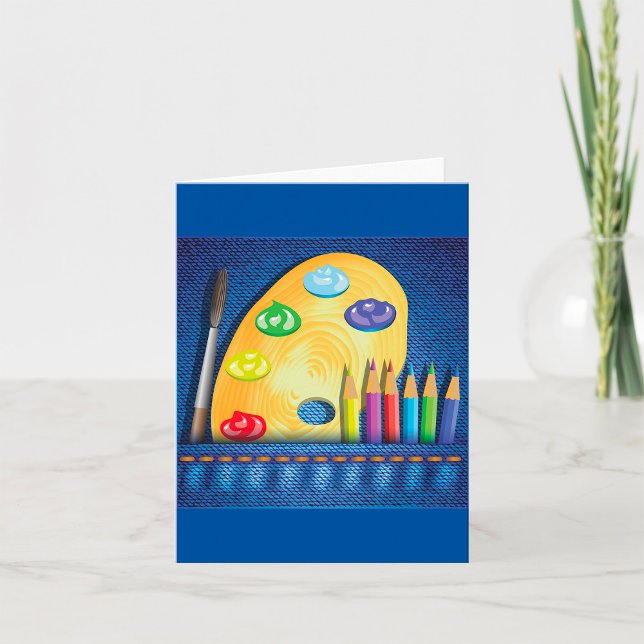 Crayons Et Cartes De Note Artiste Peinture (Créateur téléchargé)
