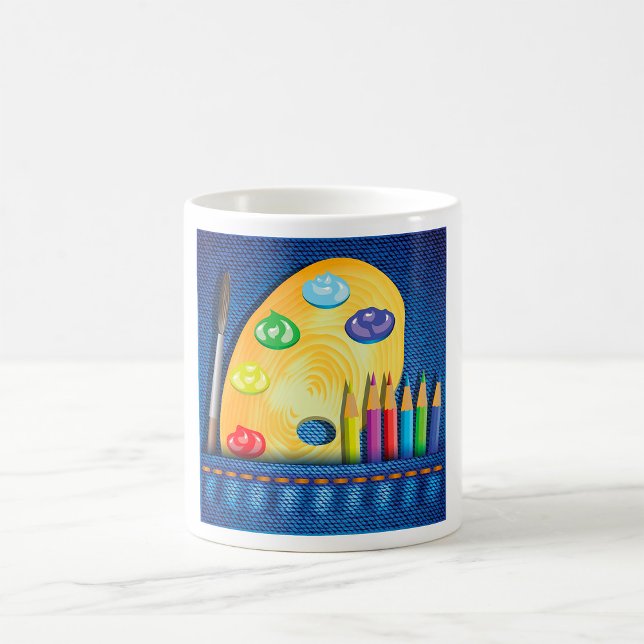 Crayons Et Paintbrush Mug (Créateur téléchargé)