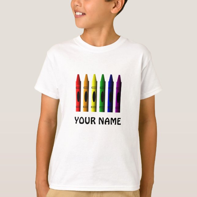 Crayons Nom Crayon Enfants Comfort T-shirt (Devant)