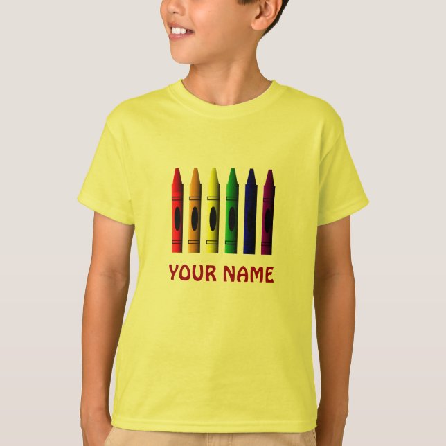 Crayons Nom Modèle Crayon T-shirt enfant (Devant)