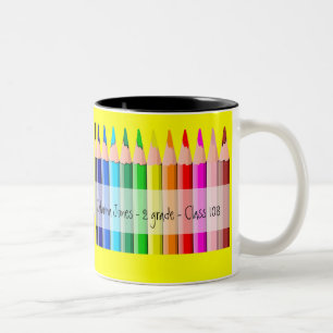 Crayons - tasse à deux tons customisée