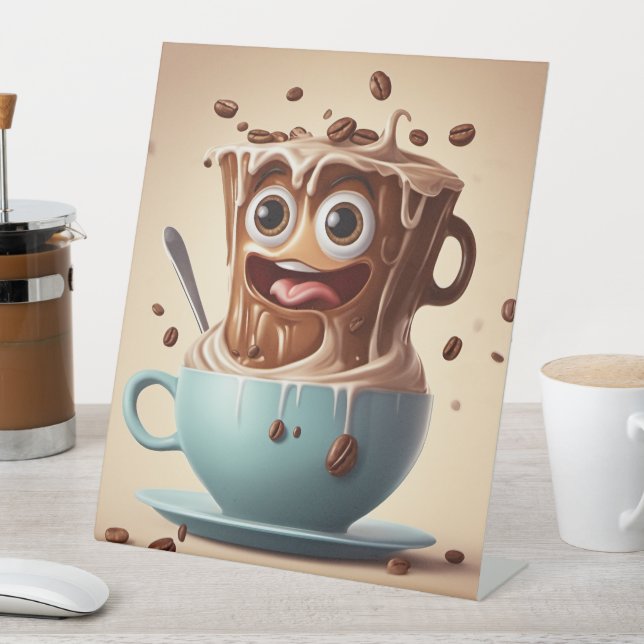 Crazy Café - Panneau de piédestal (In SItu)