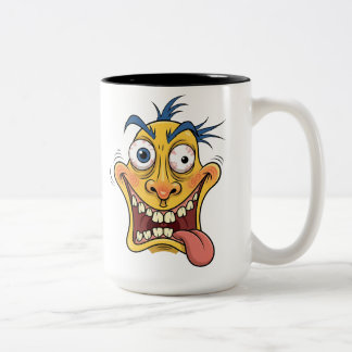 Crazy Cartoon Face Mug - Drôle Expression Café