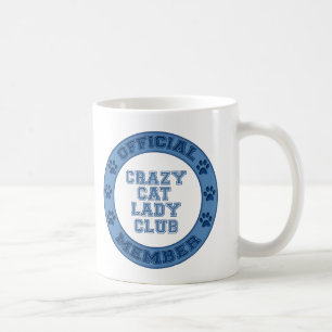 Crazy Cat Lady Club Logo Coupes de Mugs