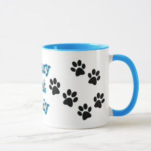 Crazy Cat Lady Pawprints Design Café Mug