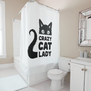 Crazy Chat Lady Douche Rideau
