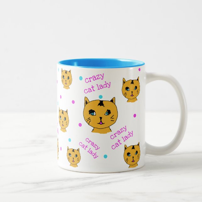 Crazy Chat Lady Funny Mug (Droit)