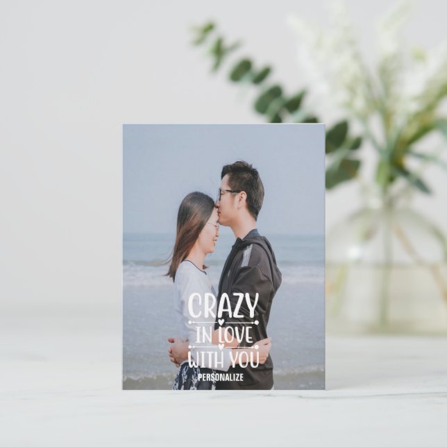 Crazy En Amour Avec Vous Carte Postale (Debout devant)