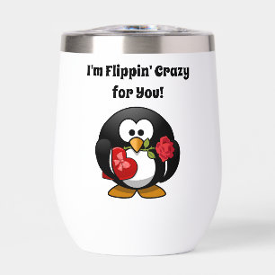 Crazy for You mignon Saint Valentin Love Penguin