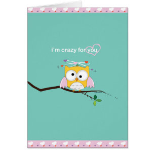 Crazy For You Owl avec Coeurs