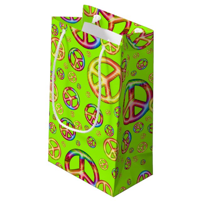 Crazy Kids Colors PEACE OUT-Neon Cadeau Sac S (Dos Angle)