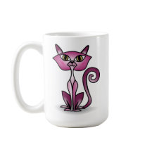 Crazy Pink Chat classique Mug