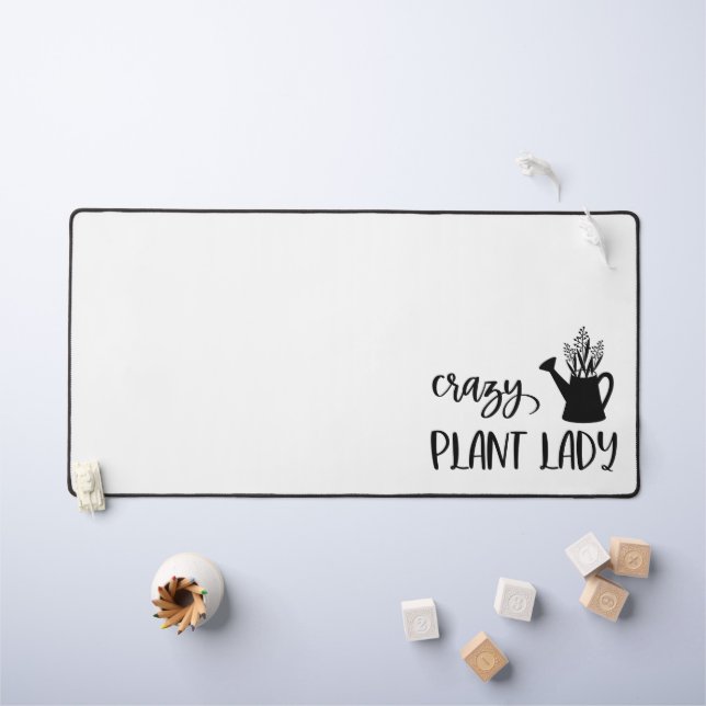 Crazy Plant Lady Black and White (Tableau pour enfants)