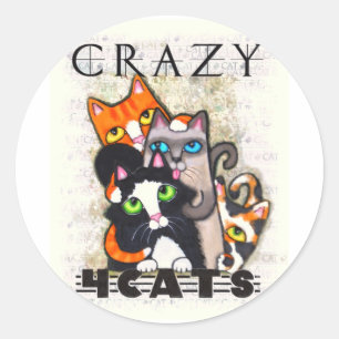 Crazy Pour Chats Stickers
