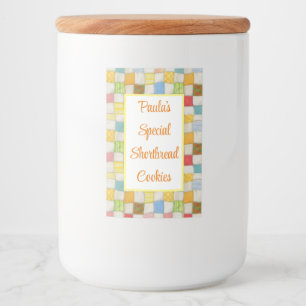 CRAZY QUILT 2"X3" Étiquette de contenants alimenta