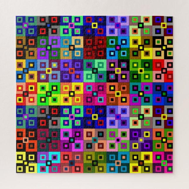 Crazy Quilt Carré Puzzle (Vertical)