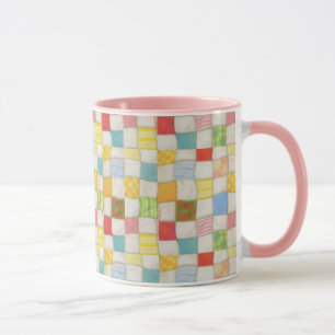 CRAZY QUILT Pink Combo Mug
