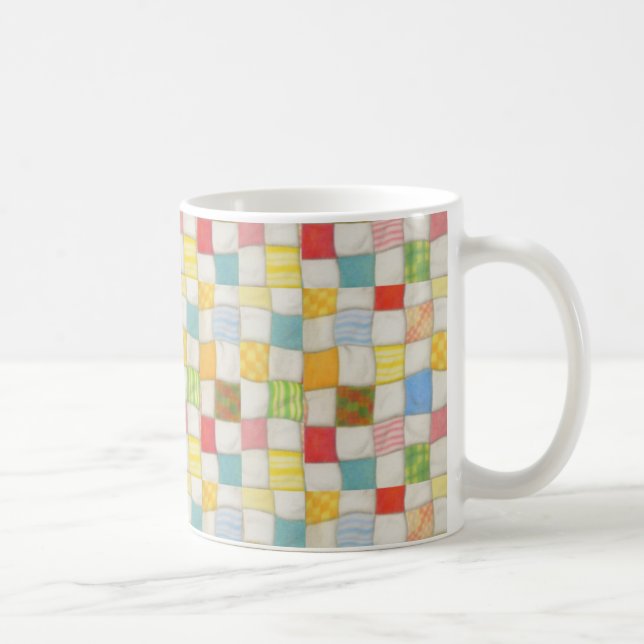 CRAZY QUILT White Mug (Droite)