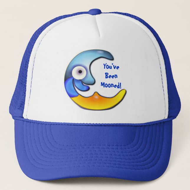 Crazy "Vous avez été Mooned" Casquette de dessin a (Devant)