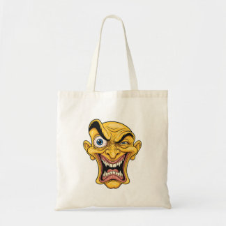 Crazy Yellow Caricature visage pour le Sac fourre-
